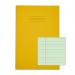 Rhino A4 Special Exercise Book 48 Page Ruled F8M Yellow with Tinted Green Paper (Pack 10) - EX68139G-0 14566VC