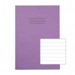 Rhino 13 x 9 A4+ Oversized Exercise Book 40 Page Feint Ruled 12mm Purple (Pack 100) - VDU024-230-6 14671VC