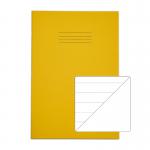 Rhino A4 Exercise Book 64 Page Feint Ruled 15mm With Plain Reverse Yellow (Pack 50) - VEX677-235-2 14692VC