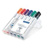 Staedtler Lumocolor Whiteboard Marker Chisel Tip 2-5mm Line Assorted Colours (Pack 6) - 351BWP6 14694SR