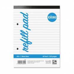 Rhino Refill Pad A5 120 Page Headbound Feint Ruled 8mm (Pack 6) - H5F-0 14748VC