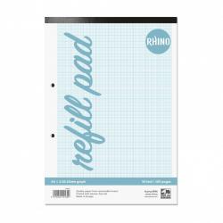 Rhino A4 Graph Pad 100 Page 20mm 2:10:20 Graph Ruling and Plain Reverse Pages (Pack 6) - HAG2-6 14790VC