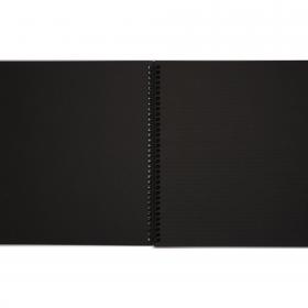 Rhino A4+ Oversize Hardback Scrapbook 40 Page Black Paper Plain (Pack 3) - RHBSB-8 14888VC