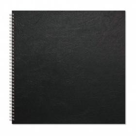 Rhino A4+ Oversize Hardback Scrapbook 40 Page Black Paper Plain (Pack 3) - RHBSB-8 14888VC