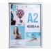 Exacompta Wall Snap Frame Poster Holder Aluminium A2 Crystal (Pack 1) - 8294358D 14914EX