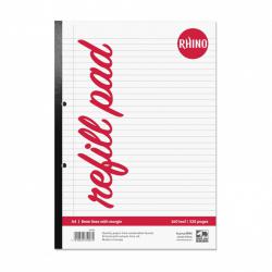 Rhino A4 Refill Pad 320 Page Feint Ruled 8mm With Margin (Pack 3) - SDFM-6 14972VC