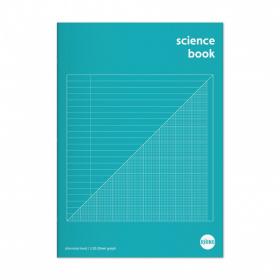 Rhino A4 Science Book 64 Page Page Feint Ruled 8mm With Margin With 2:10:20 Graph Ruling On Reverse (Pack 10) - SDSC2Y-0 15000VC