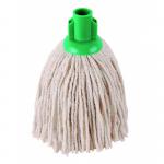 The photo shows a pack of 10 green ValueX PY socket mop heads, each with a valueX mop head attached. The mop heads are cylindrical in shape and made of soft, absorbent material. The packaging is simple and practical, featuring the brand name and product details.