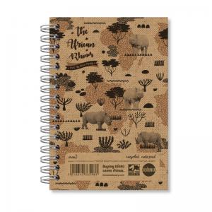 Rhino A6 Recycled Twinwire Notebook 200 page Feint Ruled 7mm Pack 6 -