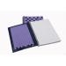 Europa Splash A5 Notepad Wirebound 160 Pages 80gsm FSC Paper Ruled Punched 4 Holes Purple (Pack 3) - EU1504Z 15672EX