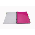 Europa Splash A4 Project Book Wirebound 200 Micro Perforated Pages 80gsm FSC Ruled Paper Punched 4 Holes Pink (Pack 3) - EU1507Z 15693EX