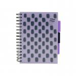 Europa Splash A5 Project Book Wirebound 200 Micro Perforated Pages 80gsm FSC Ruled Paper Punched 4 Holes Purple (Pack 3) - EU1508Z 15700EX