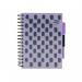 Europa Splash A5 Project Book Wirebound 200 Micro Perforated Pages 80gsm FSC Ruled Paper Punched 4 Holes Purple (Pack 3) - EU1508Z 15700EX