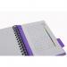 Europa Splash A5 Project Book Wirebound 200 Micro Perforated Pages 80gsm FSC Ruled Paper Punched 4 Holes Purple (Pack 3) - EU1508Z 15700EX