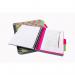 Europa Splash A5 Project Book Wirebound 200 Micro Perforated Pages 80gsm FSC Ruled Paper Punched 4 Holes Pink (Pack 3) - EU1509Z 15707EX