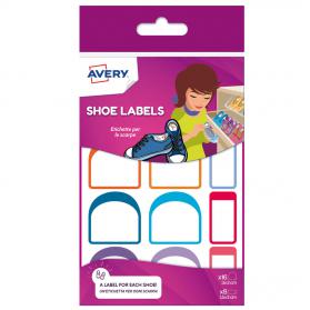 Avery Shoe Labels x8 Labels 15x30mm And x16 Labels 30x30mm White (Pack 24) - CHAUS12.UK 15728AV