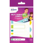 Avery Self Laminating Waterproof Labels 86x17mm Pastel Colours White (Pack 24) - APBAS24.UK 15749AV