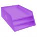 Teksto Letter Tray Cardboard 3 Level Purple 13458D 15817EX