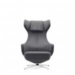 Sofia Executive Visitor Armchair Sleek and Futuristic Design Opulent Charcoal Cashmere Finish - BR000305 15945DY