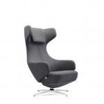 Sofia Executive Visitor Armchair Sleek and Futuristic Design Opulent Charcoal Cashmere Finish - BR000305 15945DY