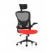 Ace Executive Mesh Back Office Chair With Folding Arms Bespoke Fabric Seat Bergamot Cherry - KCUP2000 15959DY