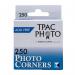 Photo Album Co Self Adhesive Vinyl Photo Mounting Corners Clear (Pack 250) - PC250 16076PA