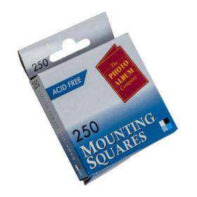 Photo Album Co Self Adhesive Double Sided Photo Mounting Squares White (Pack 250) - MS250 16083PA