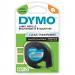 Dymo LetraTag Clear Plastic Tape 12mmx4m Black on Clear S0721530 16671NR