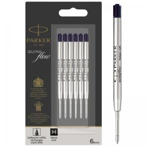 Parker Quink Flow Ballpoint Refill for Ballpoint Pens Medium Black