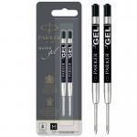 Parker Quink Gel Ink Refill Medium Black (Pack 2) 1950362 16741NR