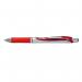 Pentel Energel XM Retractable Gel Rollerball Pen 0.7mm Tip 0.35mm Line Red (Pack 12) - BL77-BO 16769PE