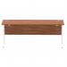 Impulse 1800 x 600mm Straight Desk Walnut Top White Cantilever Leg MI001918 16836DY