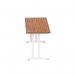 Impulse 1800 x 600mm Straight Desk Walnut Top White Cantilever Leg MI001918 16836DY