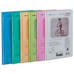 Pentel Recycology A4 Display Book Clear 20 Pocket Assorted Colours (Pack 5) - DCF242/MIX 16874PE