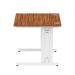 Impulse 1000 x 800mm Straight Desk Walnut Top White Cable Managed Leg MI001994 16885DY