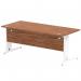 Impulse 1800 x 800mm Straight Desk Walnut Top White Cable Managed Leg MI001998 16913DY