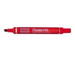 Pentel N60 Permanent Marker Chisel Tip 3.9-5.7mm Line Red (Pack 12) - N60-B 17063PE