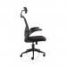 Ace Executive Mesh Back Office Chair With Folding Arms Fabric Seat Black - OP000317 17121DY