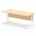 Impulse 1800 x 800mm Straight Desk Maple Top White Cantilever Leg MI002420 17123DY