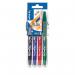 Pilot Set2Go FriXion Erasable Gel Rollerball Pen 0.7mm Tip 0.35mm Line BlackBlueGreenRed (Pack 4) - 3131910546795 17126PT