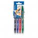 Pilot Set2Go FriXion Erasable Gel Rollerball Pen 0.7mm Tip 0.35mm Line Black/Blue/Green/Red (Pack 4) - 3131910546795 17126PT