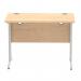 Impulse 1000 x 600mm Straight Desk Maple Top Silver Cantilever Leg MI002421 17130DY