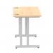 Impulse 1000 x 600mm Straight Desk Maple Top Silver Cantilever Leg MI002421 17130DY