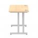 Impulse 1000 x 600mm Straight Desk Maple Top Silver Cantilever Leg MI002421 17130DY