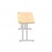 Impulse 1800 x 600mm Straight Desk Maple Top Silver Cantilever Leg MI002425 17158DY