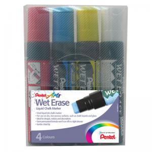 Photos - Other for Computer Pentel Wet Erase Chalk Marker Chisel Tip 10-15mm Line Assorted Colours 