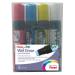 Pentel Wet Erase Chalk Marker Chisel Tip 10-15mm Line Assorted Colours (Pack 4) - SMW56/4-BCGW 17203PE