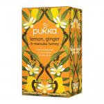 Pukka Tea Lemon Ginger & Manuka Honey Tea Envelopes (Pack 20) 5060229011534 17305NT