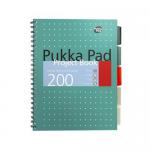 Pukka Metallic Project Book A4 Wirebound 200 Pages Polypropylene Cover (Pack 3) 8521-MET 17347PK