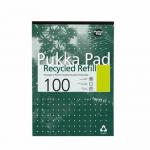 Pukka Pad Recycled Refill Pad A4 100 Recycled Pages 80gsm 4 Hole Punched (Pack 6) RCREF50 17361PK